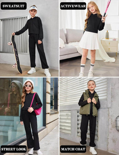 Shaan Dynasty Girls' Tie-Dye Crop Hoodie – Long Sleeve Pullover Sweatshirt for Kids - Shaan Dynasty 