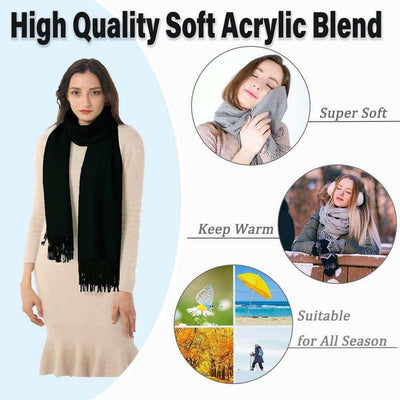 Shaan Dynasty Women's Elegant Pashmina Shawl – Soft Wrap Scarf for Weddings, Evenings & Bridesmaid Gifts - Shaan Dynasty 