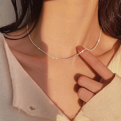 Shaan Dynasty Sparkling Clavicle Necklace – Silver Sun Choker for Women’s Wedding & Party Looks - Shaan Dynasty 