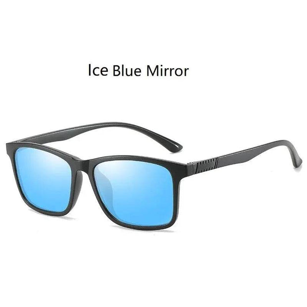 Luxury Polarized Sunglasses for Men – Vintage Square TR90 Frame, Ultra-Light UV400 Driving & Fishing Eyewear - Shaan Dynasty 