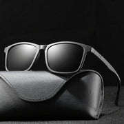 Luxury Polarized Sunglasses for Men – Vintage Square TR90 Frame, Ultra-Light UV400 Driving & Fishing Eyewear - Shaan Dynasty 