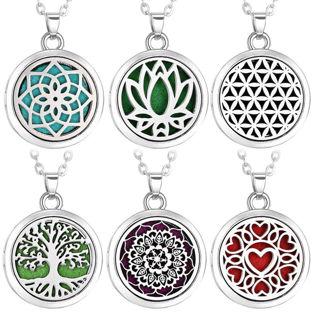 Shaan Dynasty Tree of Life Diffuser Necklace – Stainless Steel Aromatherapy Pendant for Women - Shaan Dynasty 