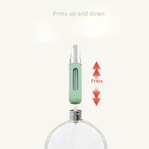 Candy Color Mini Travel Perfume Bottle – Refillable Bottom Filling Spray Bottle for Cosmetics - Shaan Dynasty 