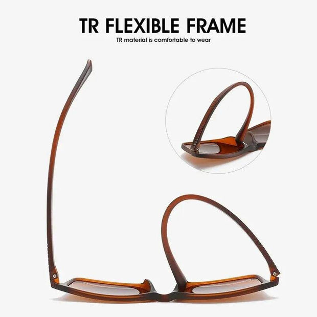 Luxury Polarized Sunglasses for Men – Vintage Square TR90 Frame, Ultra-Light UV400 Driving & Fishing Eyewear - Shaan Dynasty 