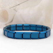 Shaan Dynasty Square-Link Stainless Steel Bracelet – Unisex Stretchable Hip-Hop Jewelry - Shaan Dynasty 