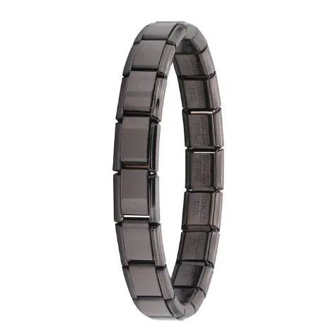 Shaan Dynasty Square-Link Stainless Steel Bracelet – Unisex Stretchable Hip-Hop Jewelry - Shaan Dynasty 