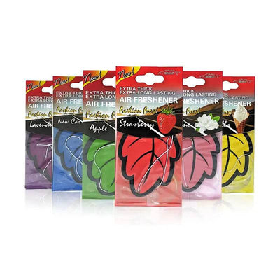 Shaan Dynasty Car Air Freshener (3–60pcs) – Hanging Leaf Vanilla Scent, Natural Tea Paper - Shaan Dynasty 