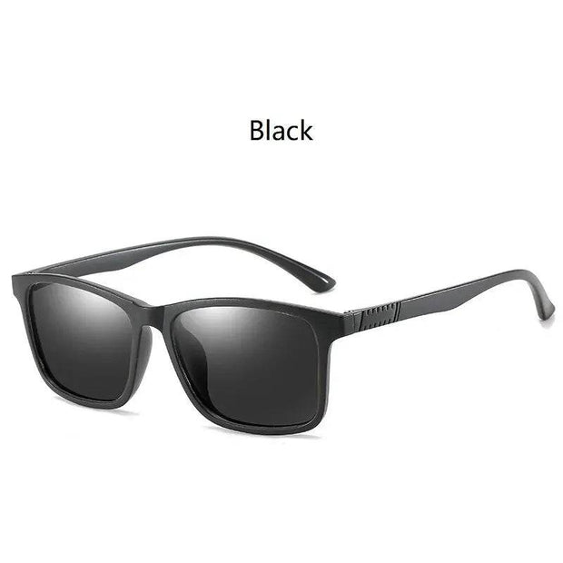 Luxury Polarized Sunglasses for Men – Vintage Square TR90 Frame, Ultra-Light UV400 Driving & Fishing Eyewear - Shaan Dynasty 