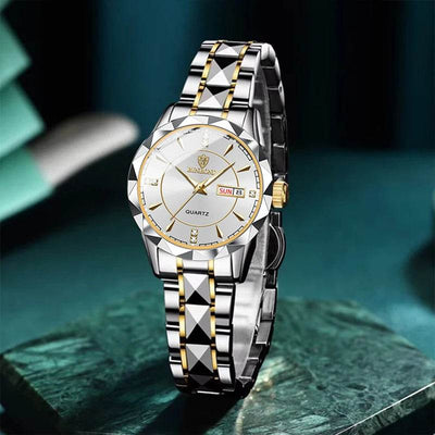 Shaan Dynasty BINBONG Women’s Luxury Quartz Watch – Waterproof Stainless Steel with Date & Luminous Dial - Shaan Dynasty 