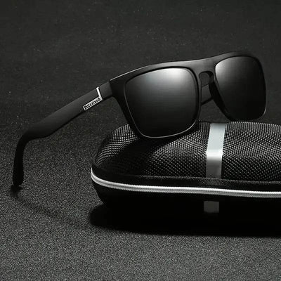 Shaan Dynasty Classic Polarized Mirror Sunglasses – Retro Rectangle Shades for Men & Women - Shaan Dynasty 