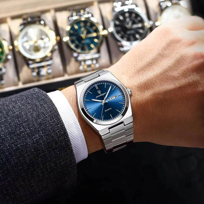 Shaan Dynasty POEDAGAR Men’s Luxury Quartz Watch – Waterproof Stainless Steel with Date & Luminous Dial - Shaan Dynasty 