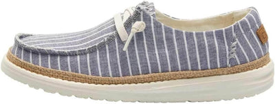 Shaan Dynasty Women’s Wendy Stripes Shoes – Lightweight & Comfortable Casual Slip-Ons - Shaan Dynasty 
