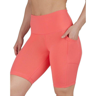 Shaan Dynasty High Waist Power Flex Biker Shorts – 5'', 7'', 9'' with Side Pockets for Workout & Yoga - Shaan Dynasty 
