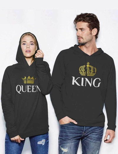 Shaan Dynasty King & Queen Matching Couple Hoodies – His & Hers Valentine's Day Gift - Shaan Dynasty 